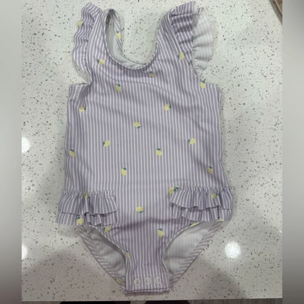 Carter's Purple and Yellow Striped Diaper Cover